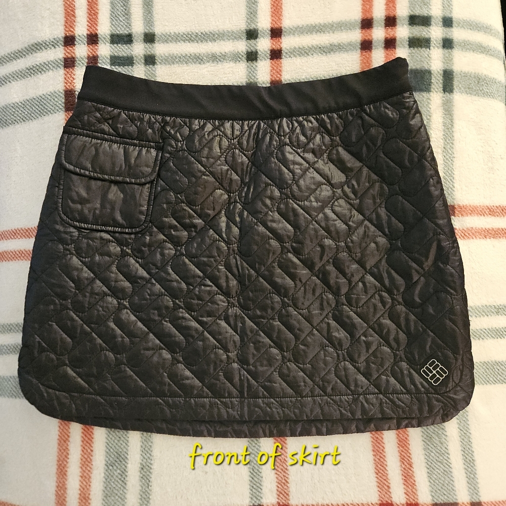 Columbia black quilted puffer skirt